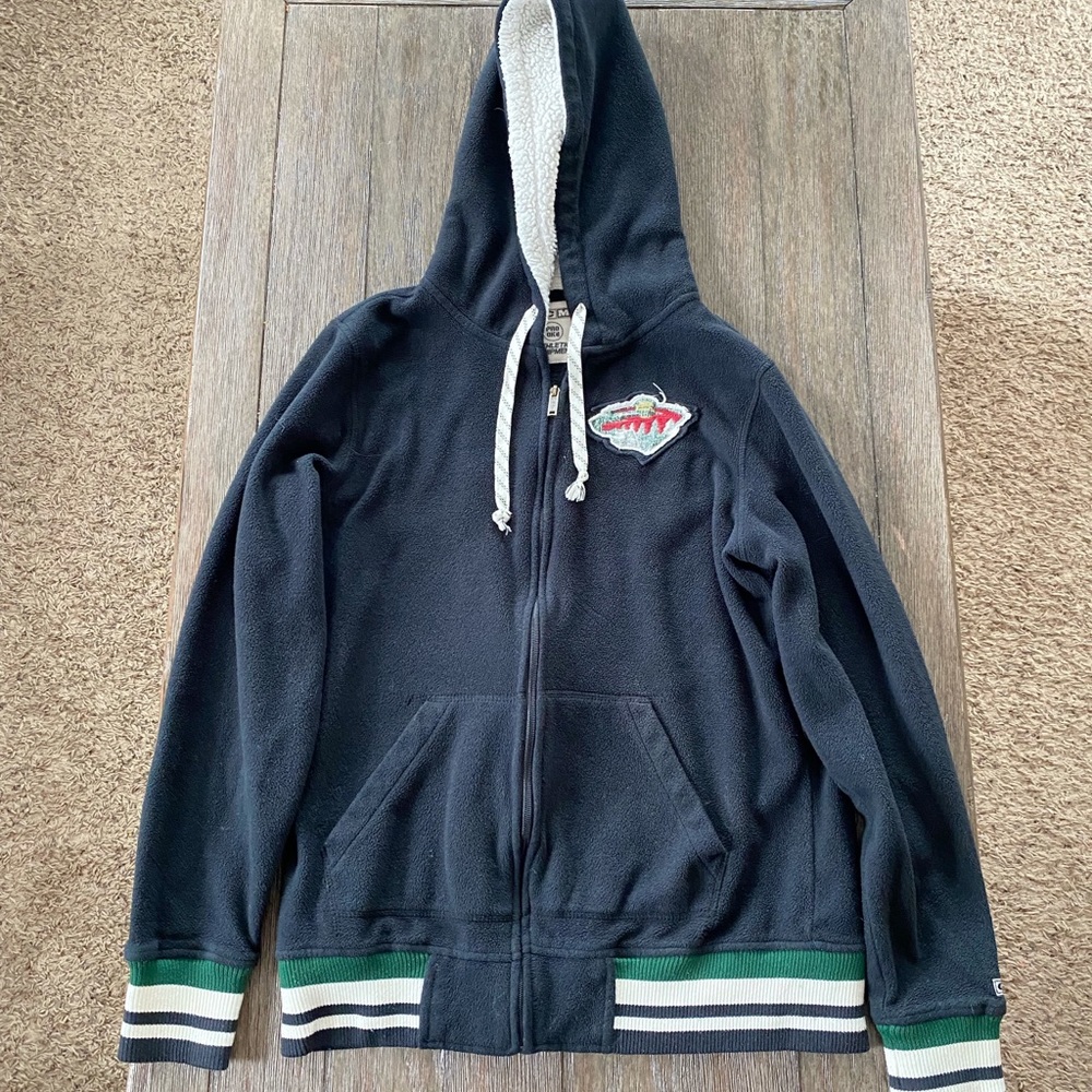 CCM Minnesota Wild Hooded Zip Up Sweatshirt